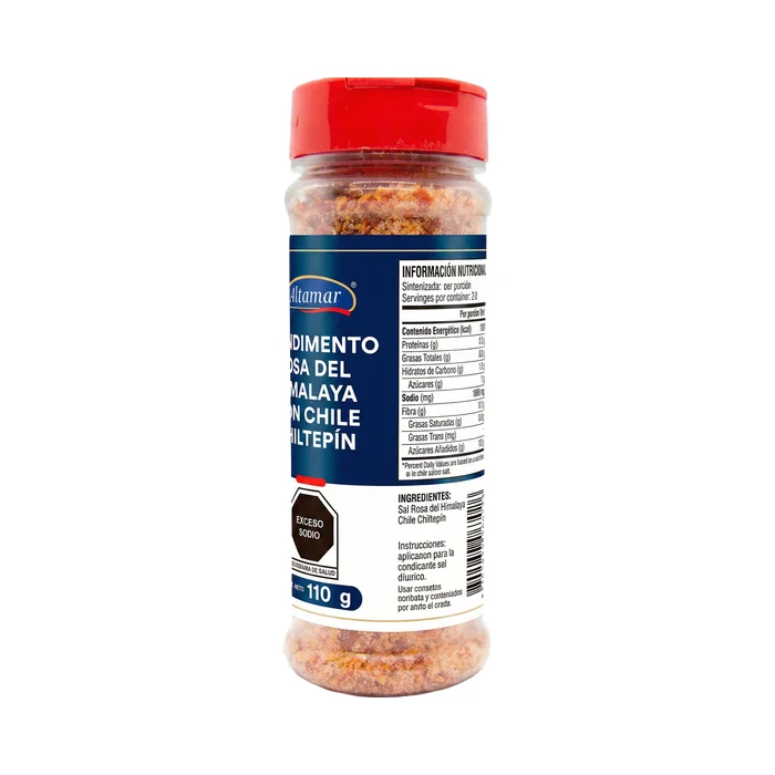 Sal Rosa Himalaya con Chiltepin 110g congelado mayoreo