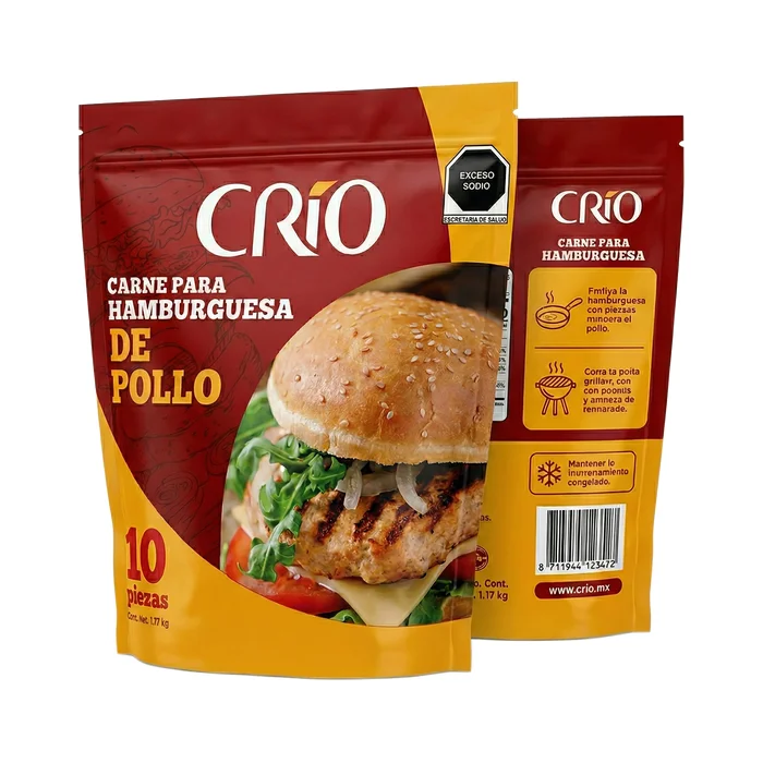 Hamburguesa de Pollo Retail congelado mayoreo