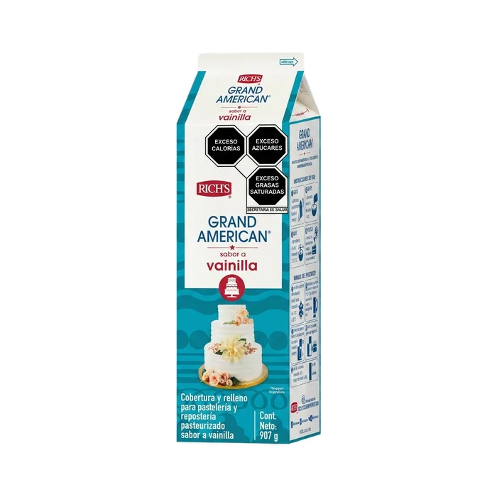 Grand American Vainilla 907 g congelado mayoreo