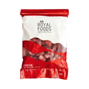 ROFR400_ FRESA ENTERA Fresas enteras congeladas IQF de Royal Foods seleccionadas para fuentes de sodas.